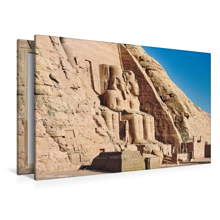 Premium Textil-Leinwand Großer Tempel von Abu Simbel, Ägypten