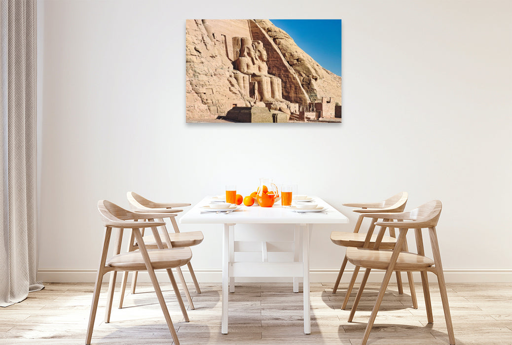 Premium Textil-Leinwand Großer Tempel von Abu Simbel, Ägypten