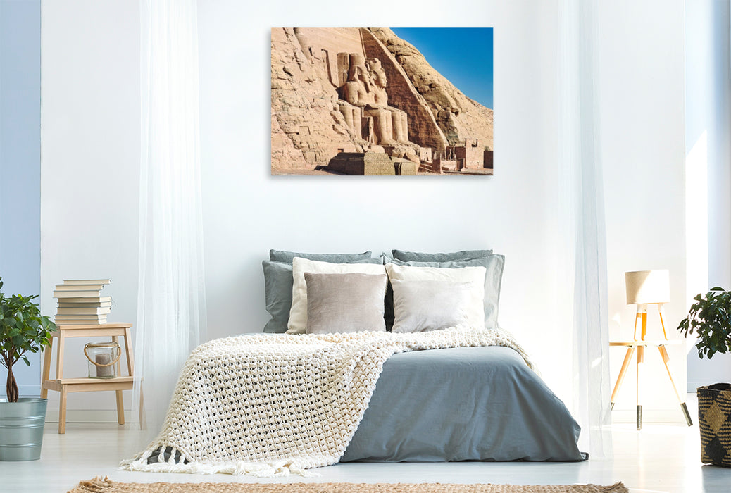 Premium Textil-Leinwand Großer Tempel von Abu Simbel, Ägypten