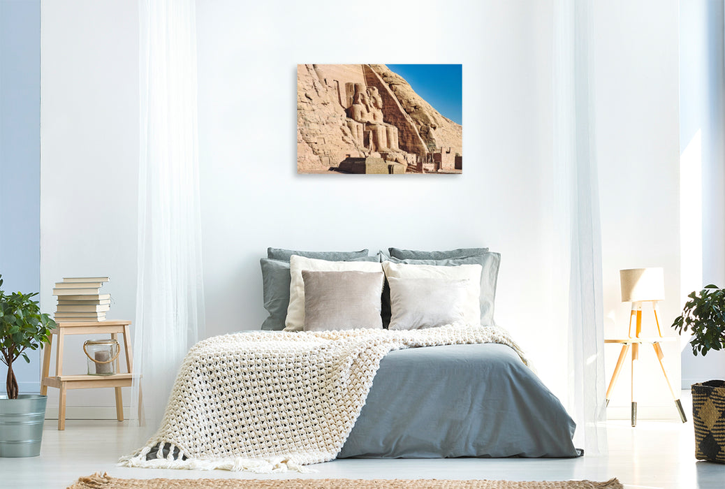 Premium Textil-Leinwand Großer Tempel von Abu Simbel, Ägypten