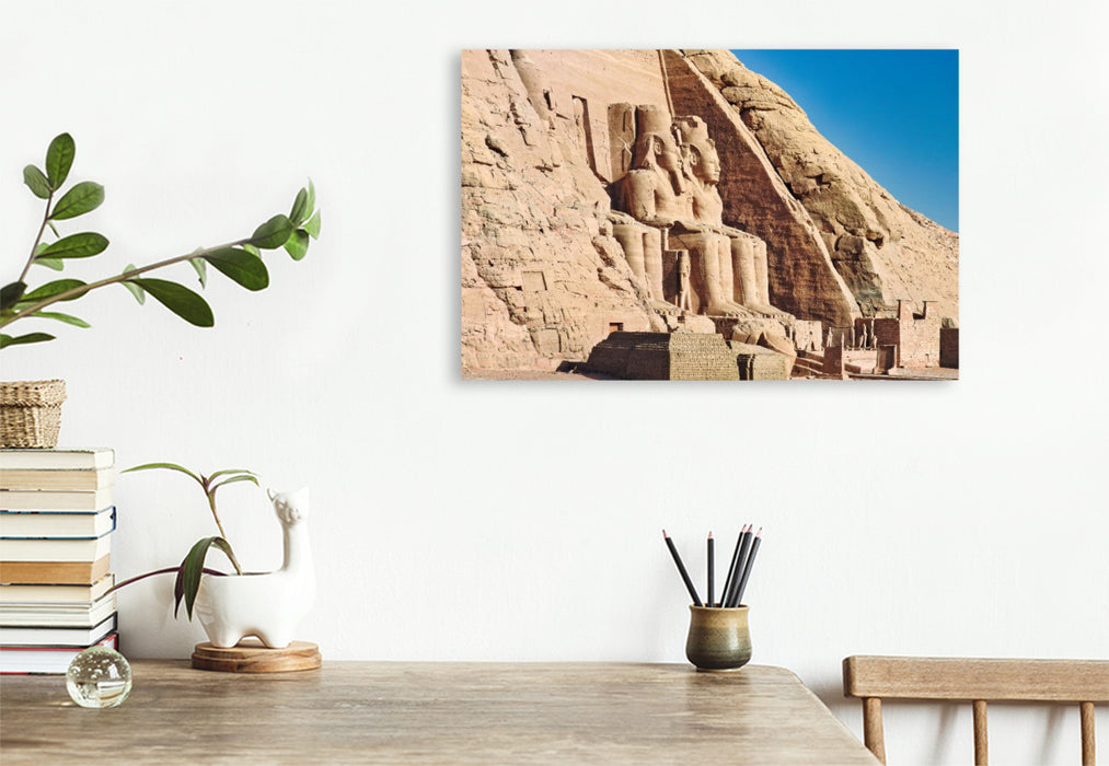 Premium Textil-Leinwand Großer Tempel von Abu Simbel, Ägypten