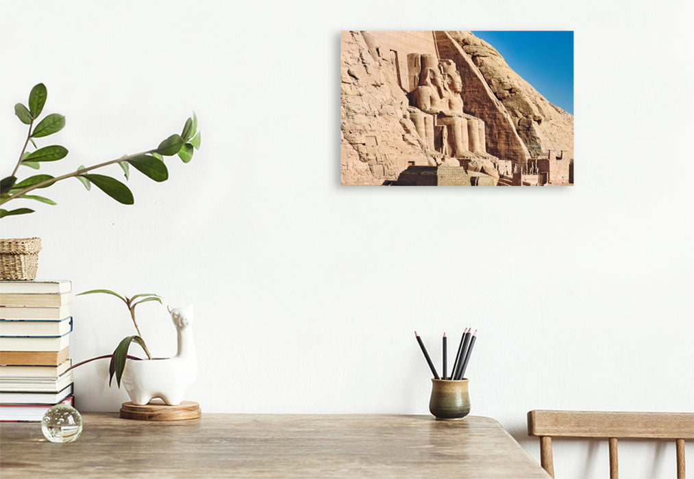 Premium Textil-Leinwand Großer Tempel von Abu Simbel, Ägypten