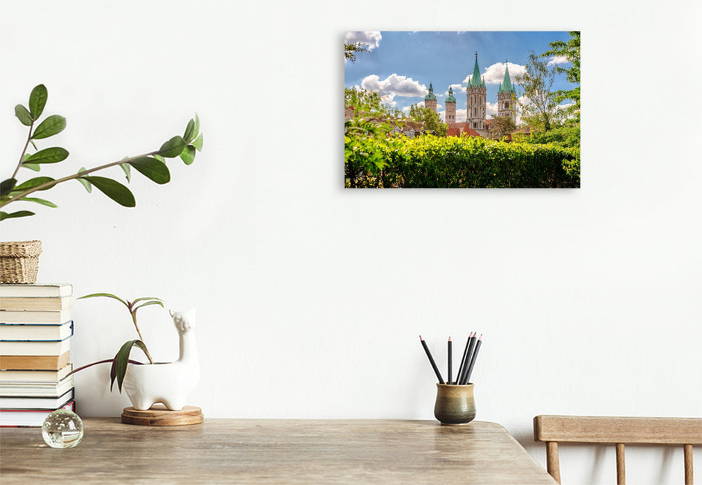 Premium Textil-Leinwand Ein Motiv aus dem Kalender Domstadt Naumburg, eine der schönsten Städte Mitteldeutschlands