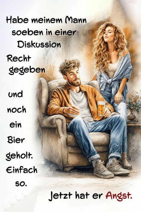 Premium Textil-Leinwand Männer – einfach herrlich