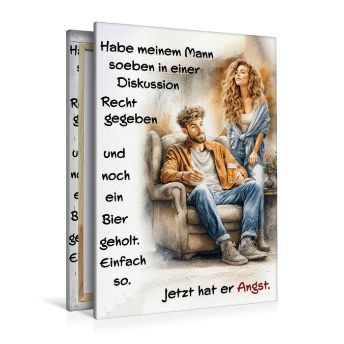 Premium Textil-Leinwand Männer – einfach herrlich