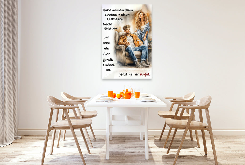 Premium Textil-Leinwand Männer – einfach herrlich