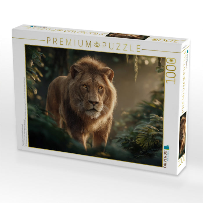 Majestätischer Löwe im Dschungel - CALVENDO Foto-Puzzle'