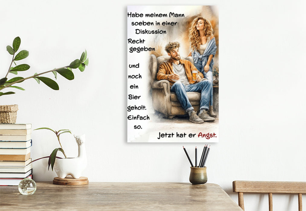 Premium Textil-Leinwand Männer – einfach herrlich