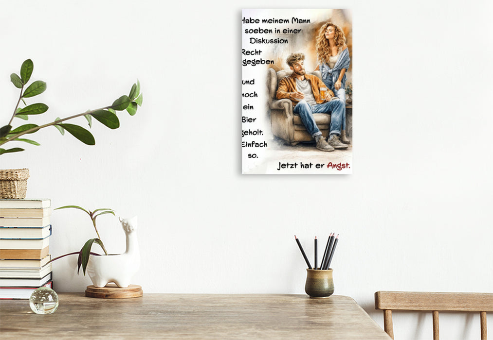 Premium Textil-Leinwand Männer – einfach herrlich