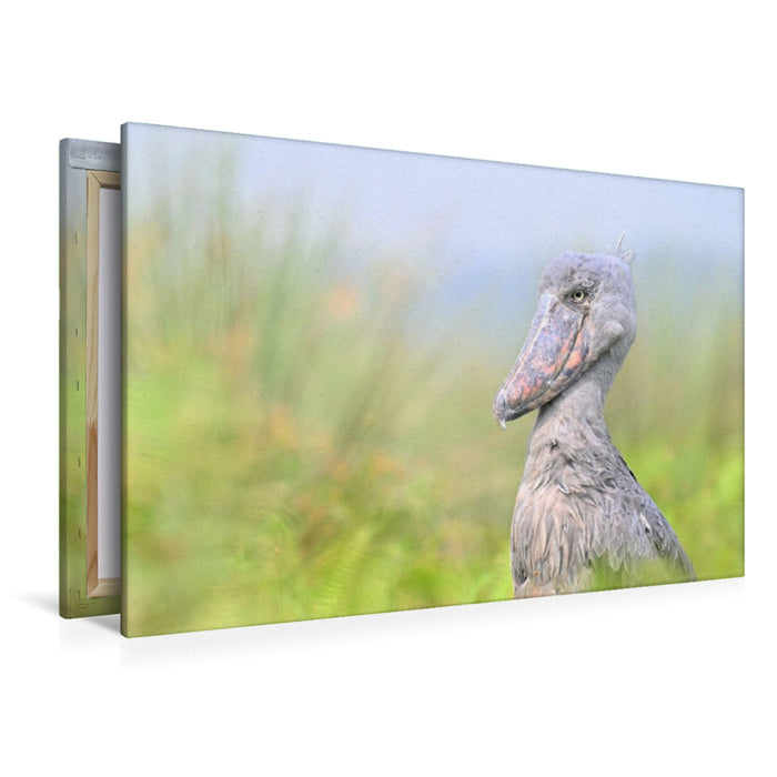 Premium Textil-Leinwand Schuhschnabel im Lake Victoria