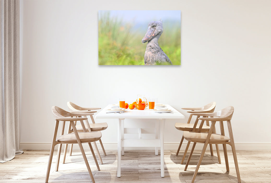 Premium Textil-Leinwand Schuhschnabel im Lake Victoria