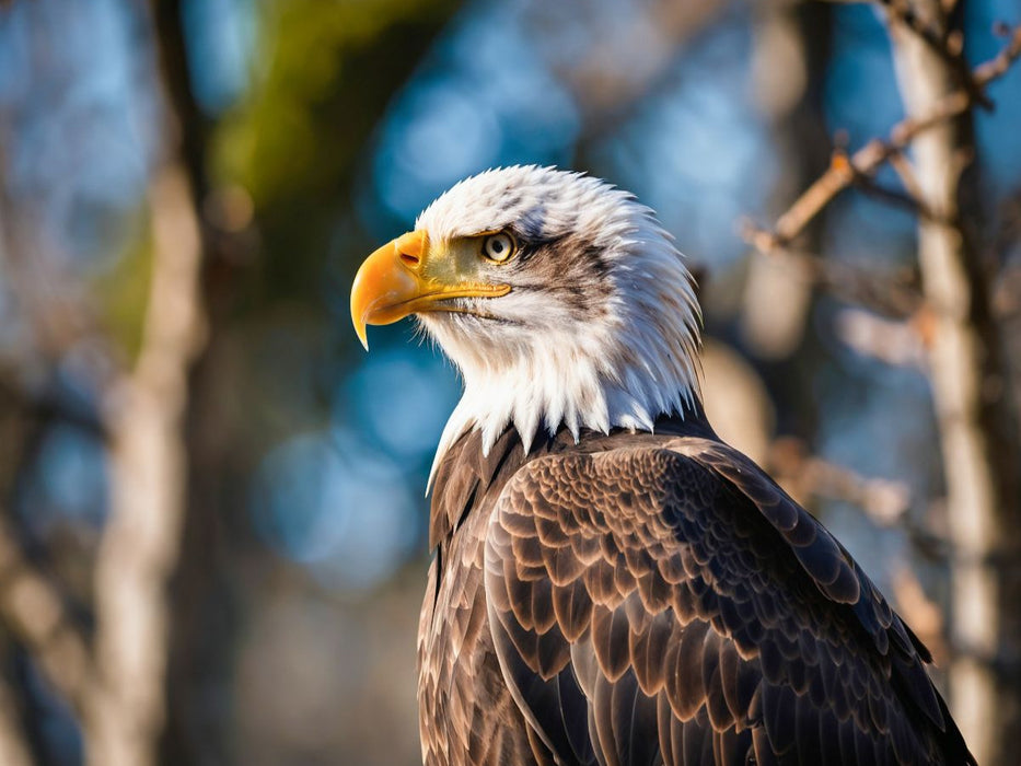 Majestätischer Weißkopfseeadler mit scharfem Blick - CALVENDO Foto-Puzzle'