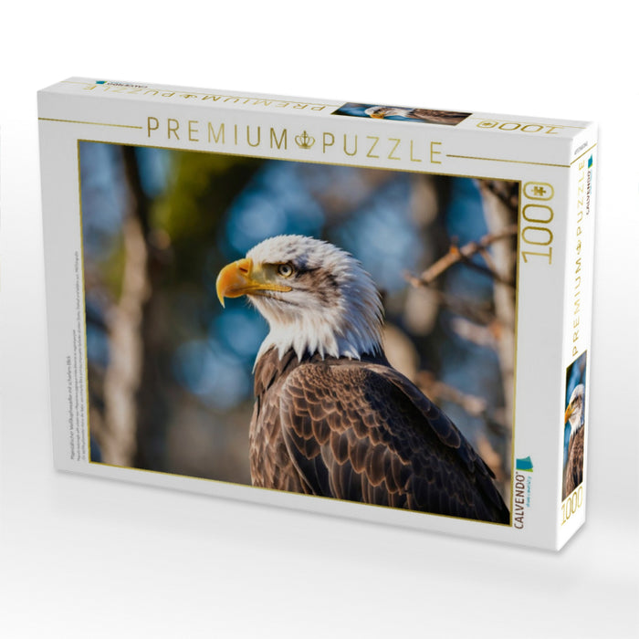 Majestätischer Weißkopfseeadler mit scharfem Blick - CALVENDO Foto-Puzzle'