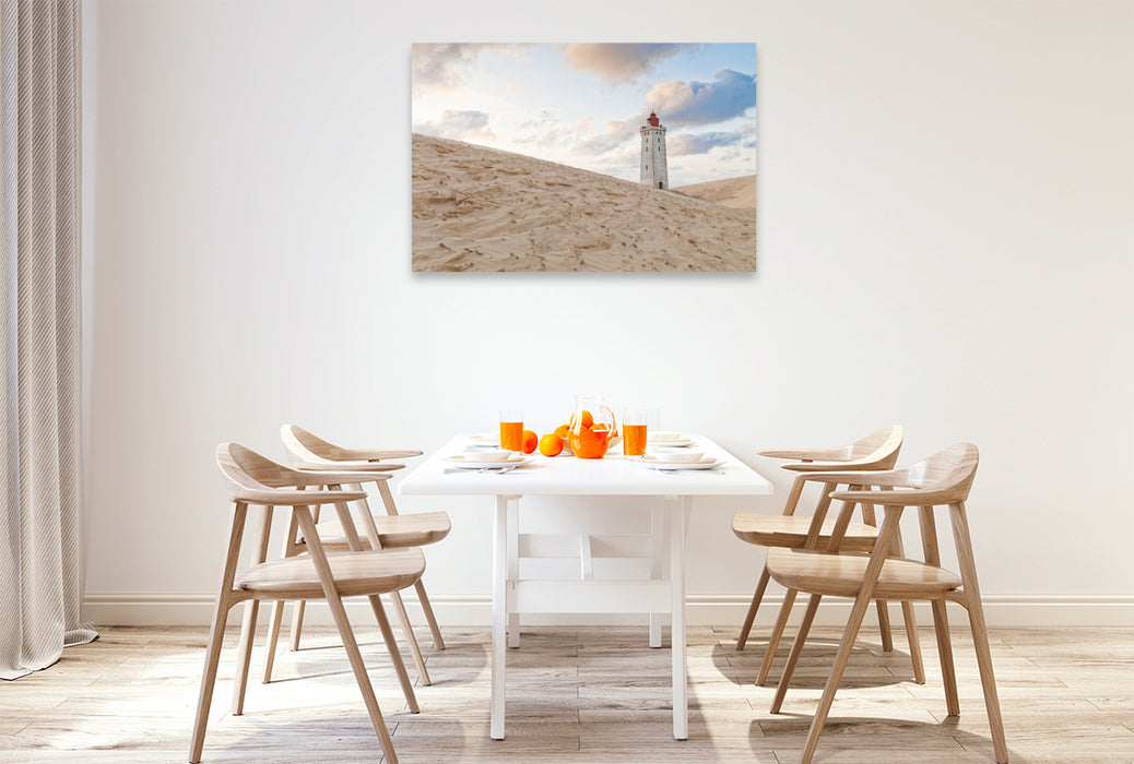 Premium Textil-Leinwand Der alte Leuchtturm von Rubjerg Knude