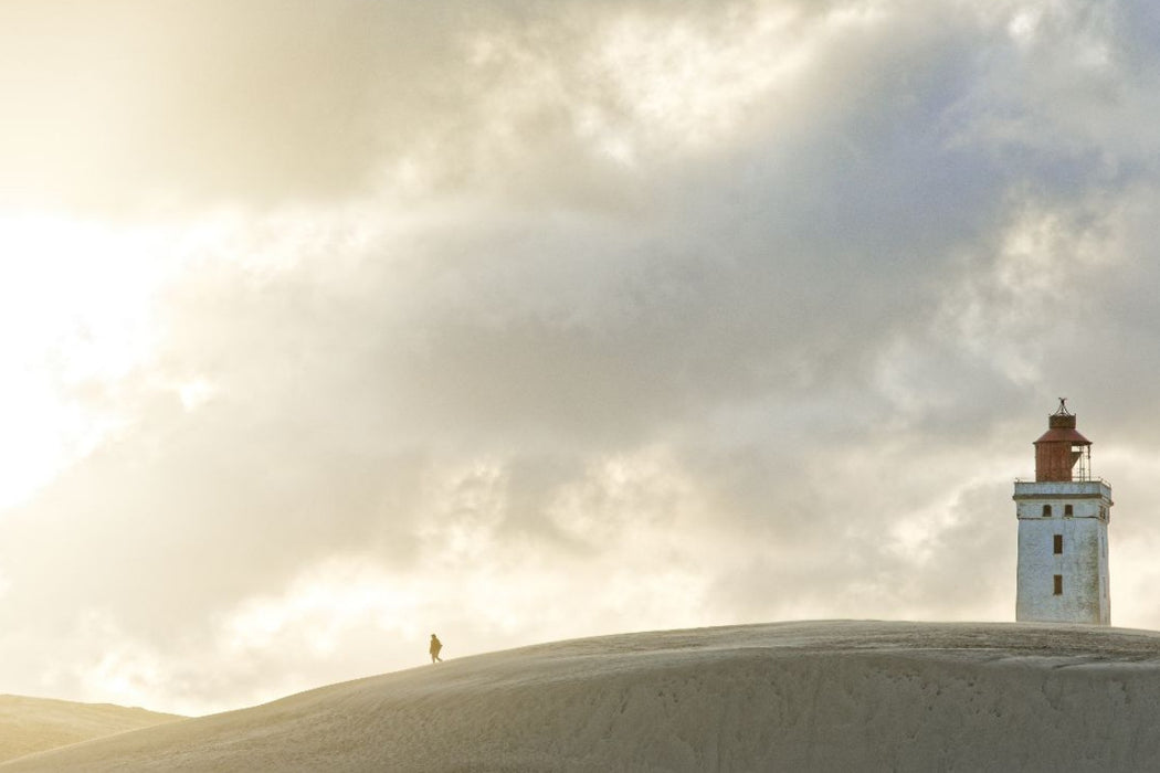 Premium Textil-Leinwand Sturm über Rubjerg Knude