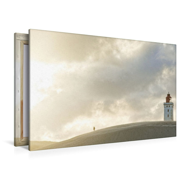 Premium Textil-Leinwand Sturm über Rubjerg Knude