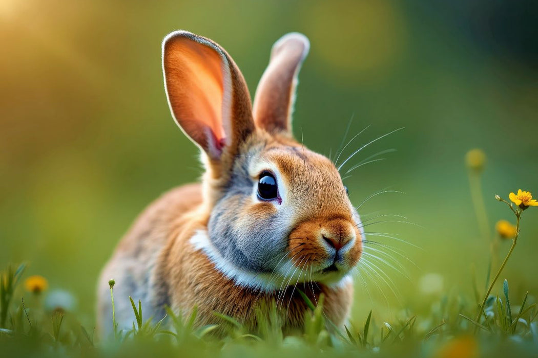 Premium Textil-Leinwand Ein Herz, zwei Ohren, tausend Streicheleinheiten.