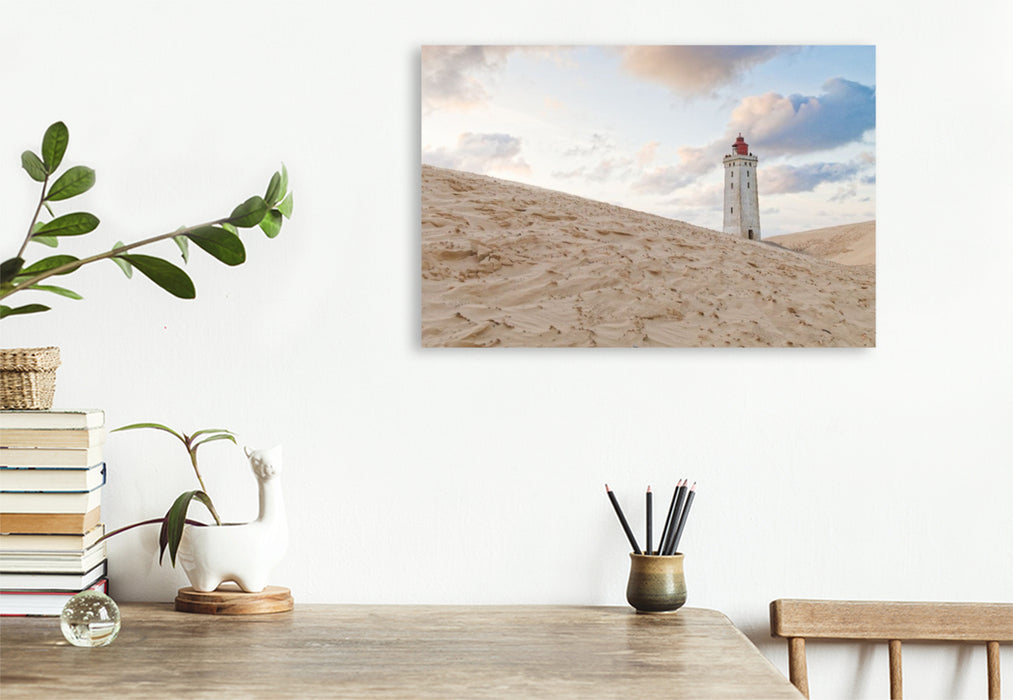 Premium Textil-Leinwand Der alte Leuchtturm von Rubjerg Knude