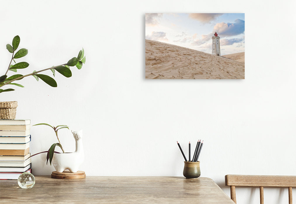 Premium Textil-Leinwand Der alte Leuchtturm von Rubjerg Knude