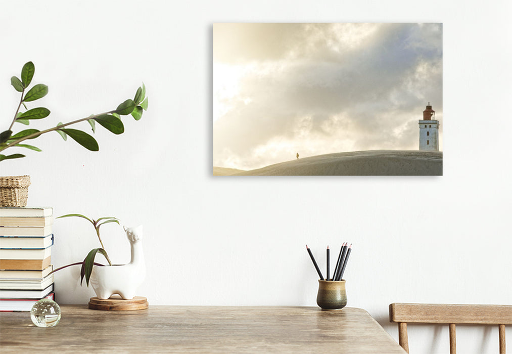 Premium Textil-Leinwand Sturm über Rubjerg Knude