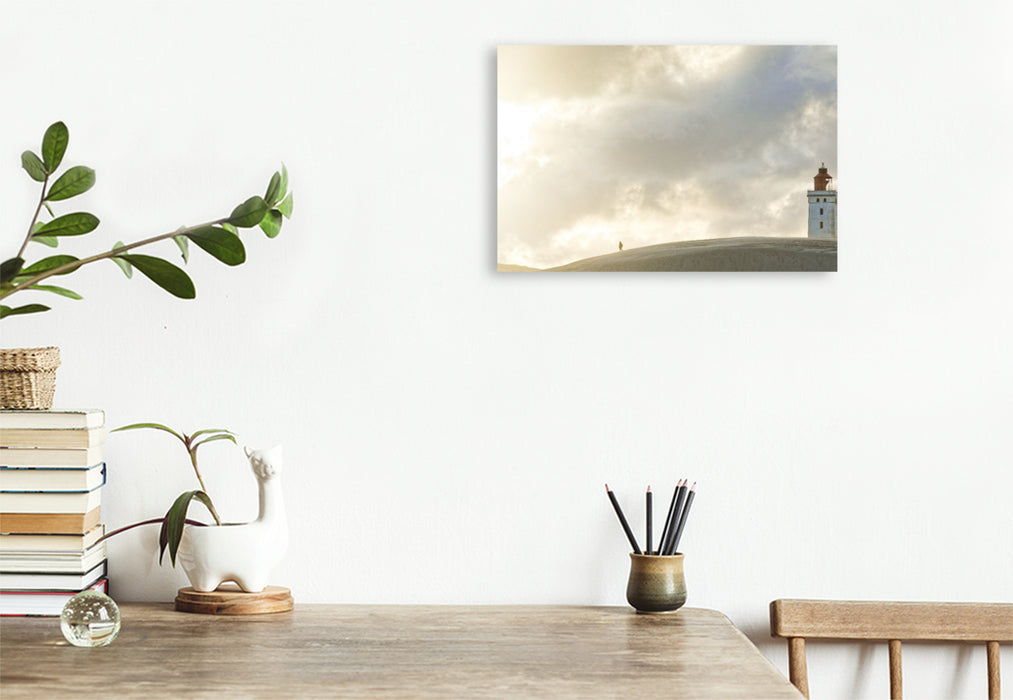 Premium Textil-Leinwand Sturm über Rubjerg Knude