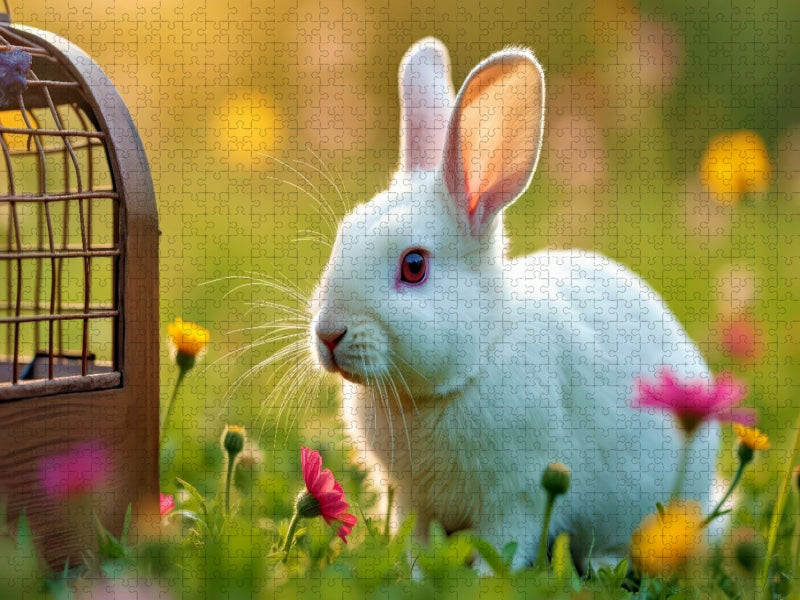 Kuscheln, hoppeln, Herzen erobern. - CALVENDO Foto-Puzzle'