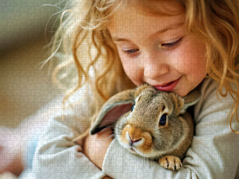 Kaninchen bringen Liebe ins Leben. - CALVENDO Foto-Puzzle'