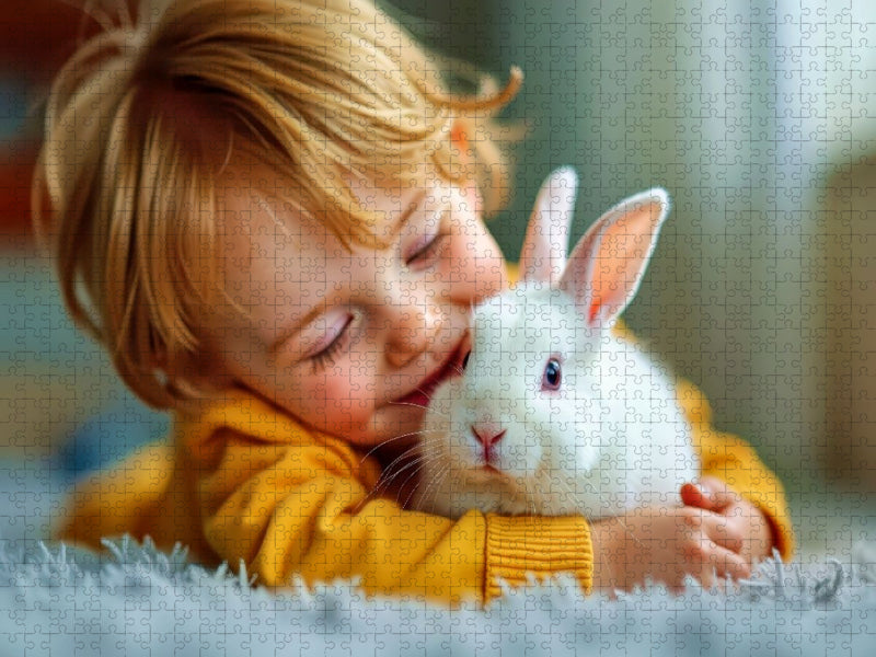 Das ist Kaninchenliebe pur. - CALVENDO Foto-Puzzle'