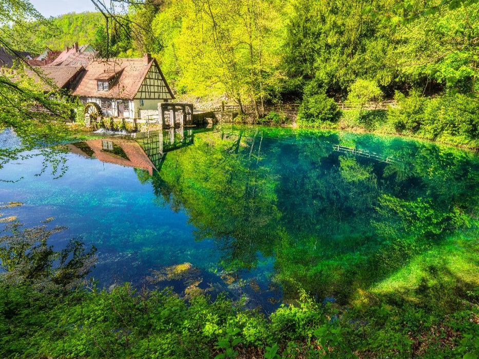 Blautopf (Blaubeuren) - CALVENDO Foto-Puzzle'
