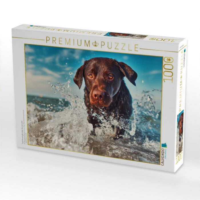 Seelenhund, gibt Liebe, die man sieht - CALVENDO Foto-Puzzle'