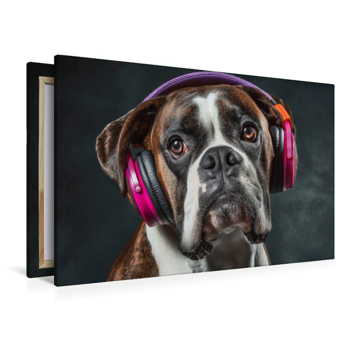 Premium Textil-Leinwand Ein Motiv aus dem Kalender Hundeglück