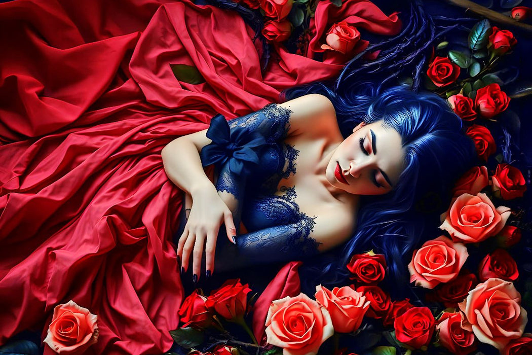 Premium Textil-Leinwand Dornröschen