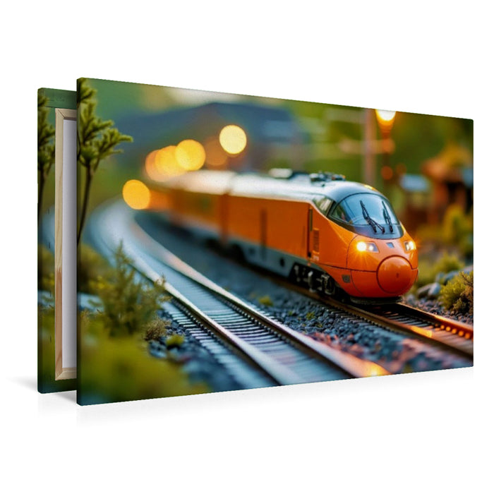 Premium Textil-Leinwand Futuristische Formen, makellose Technik.