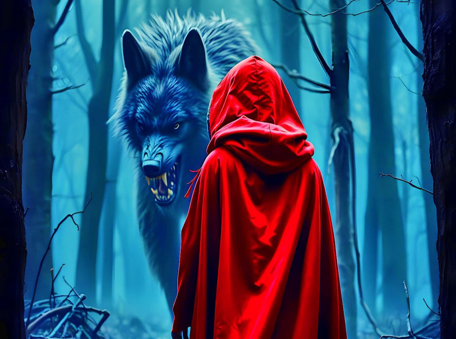 Rotkäppchen und der böse Wolf - CALVENDO Foto-Puzzle'