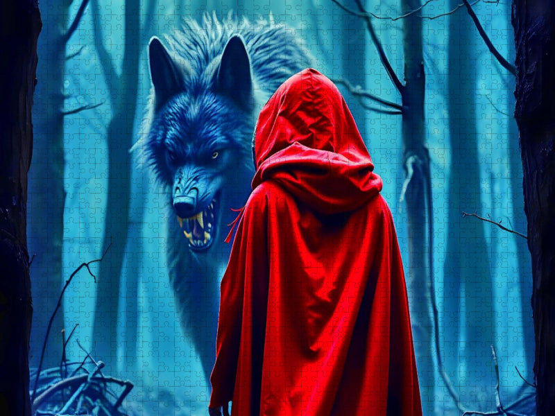 Rotkäppchen und der böse Wolf - CALVENDO Foto-Puzzle'