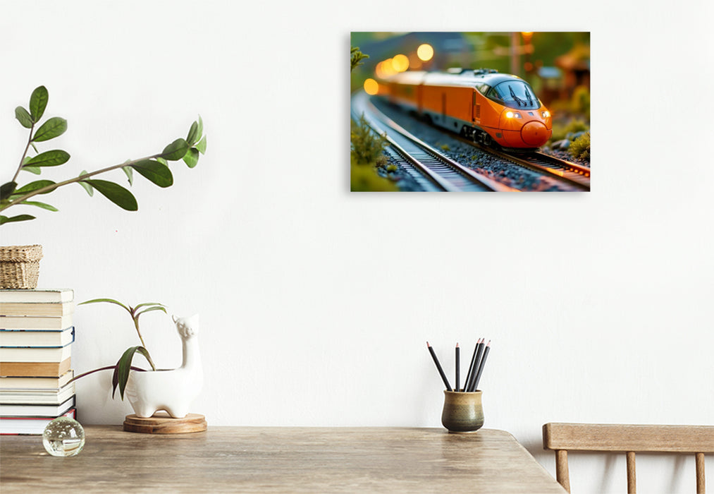 Premium Textil-Leinwand Futuristische Formen, makellose Technik.