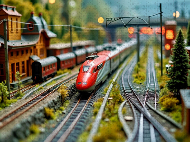 Wo KI auf Gleise trifft. - CALVENDO Foto-Puzzle'