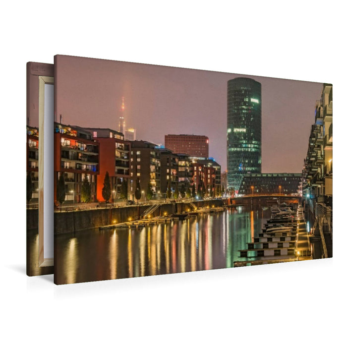 Premium Textil-Leinwand Frankfurt - Gutleutviertel