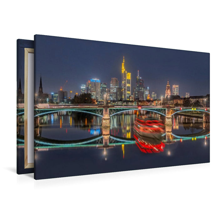Premium Textil-Leinwand Frankfurt - Ignatz-Bubis-Brücke