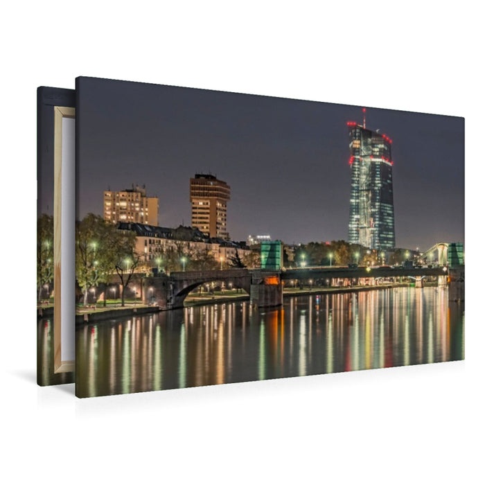 Premium Textil-Leinwand Frankfurt - Alte Brücke