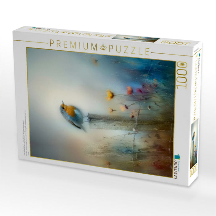 Das Rotkehlchen - als hätte der Morgen es geträumt - CALVENDO Foto-Puzzle'