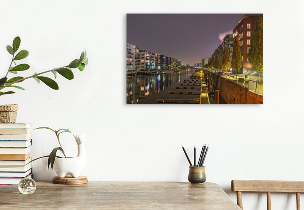 Premium Textil-Leinwand Frankfurt - Gutleutviertel