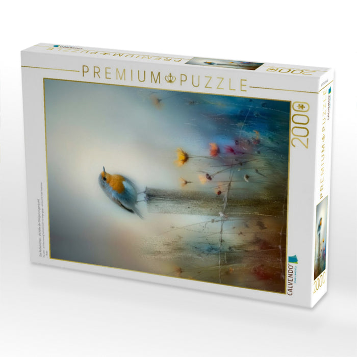 Das Rotkehlchen - als hätte der Morgen es geträumt - CALVENDO Foto-Puzzle'