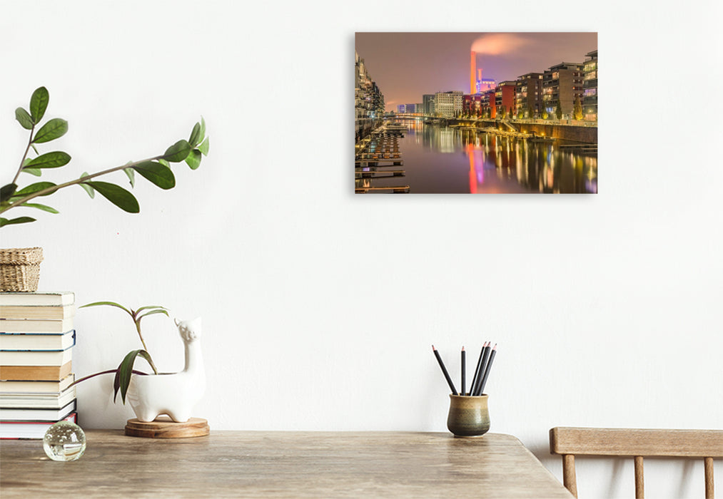 Premium Textil-Leinwand Frankfurt - Gutleutviertel