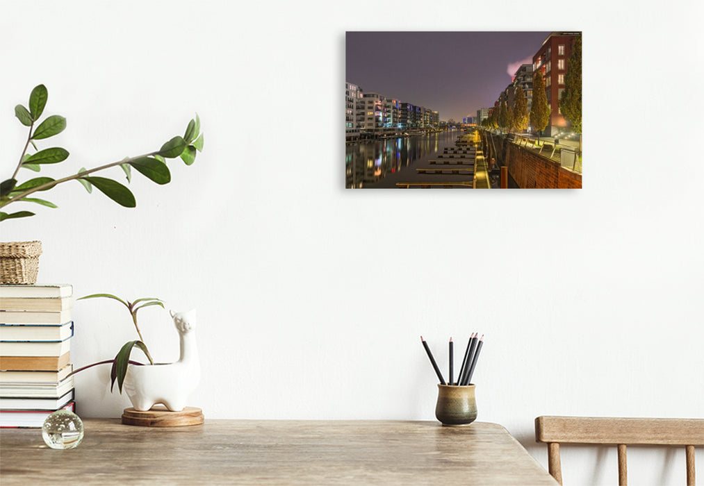 Premium Textil-Leinwand Frankfurt - Gutleutviertel