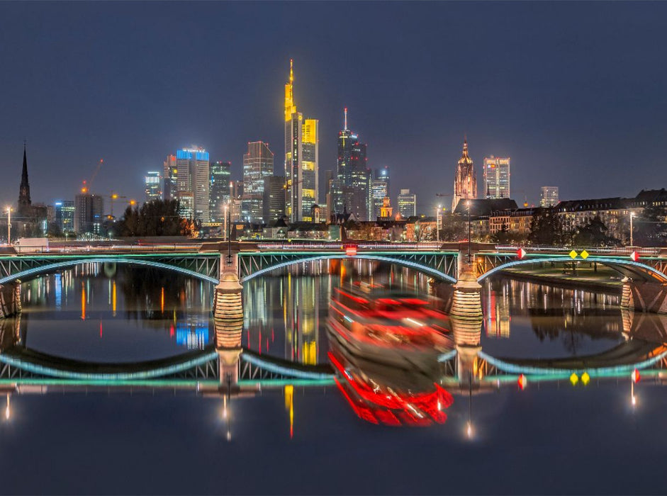 Frankfurt - Ignatz-Bubis-Brücke - CALVENDO Foto-Puzzle'