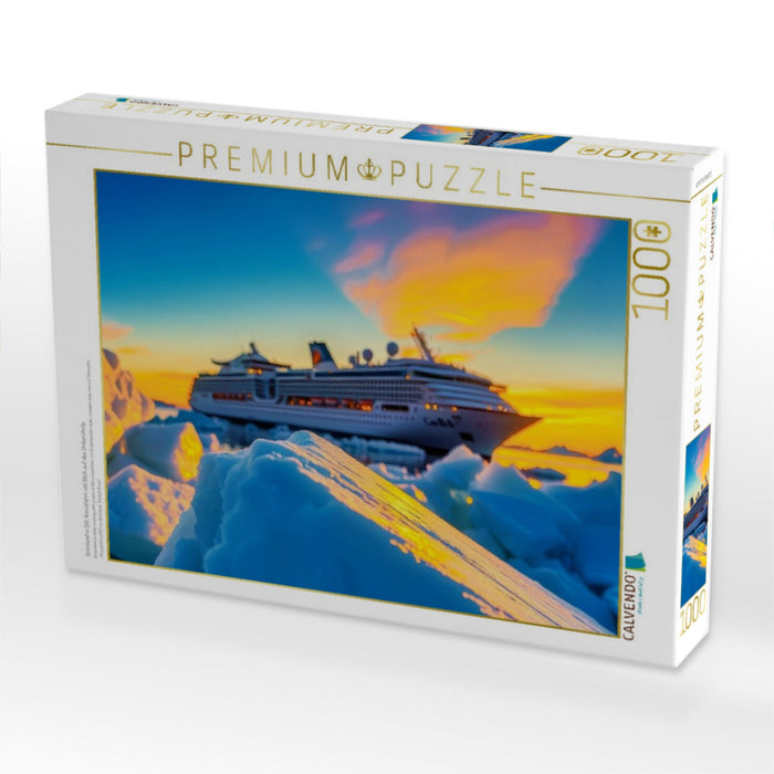 Grönland in Stil, Kreuzfahrt mit Blick auf das Unberührte. - CALVENDO Foto-Puzzle'