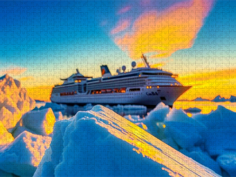 Grönland in Stil, Kreuzfahrt mit Blick auf das Unberührte. - CALVENDO Foto-Puzzle'