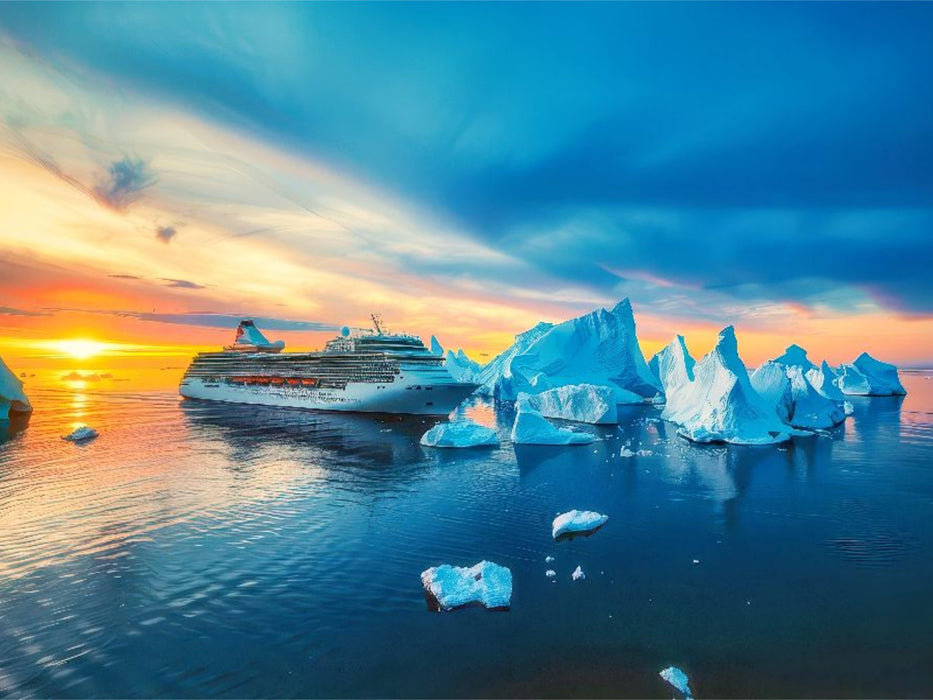Polarlicht Glow und Gletscher, deine Reise beginnt hier. - CALVENDO Foto-Puzzle'