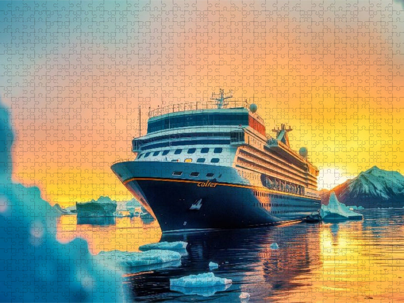 Naturwunder zwischen Eisbergen und Polarlichtern. - CALVENDO Foto-Puzzle'